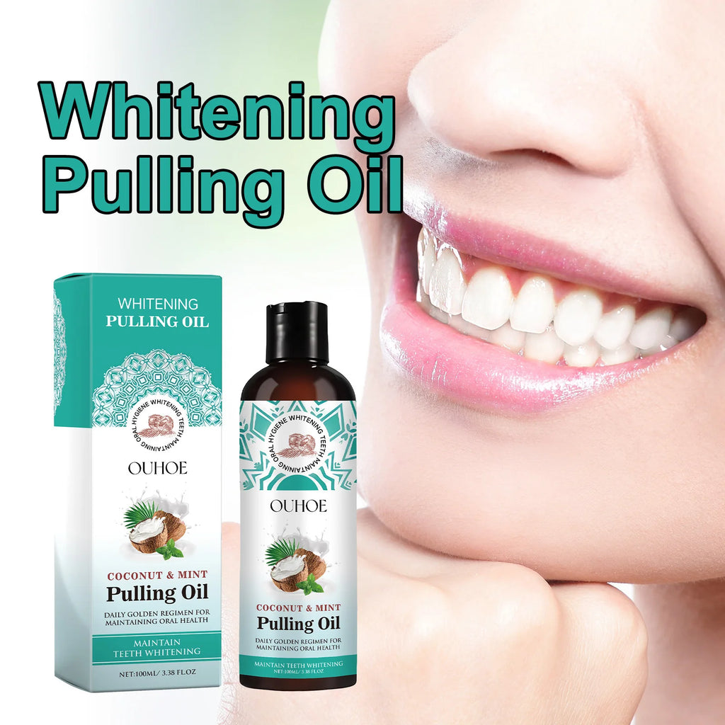 Coconut oil mouthwash removes odor and removes tooth stains Fresh breath care dental care dental care dental cleaning solution