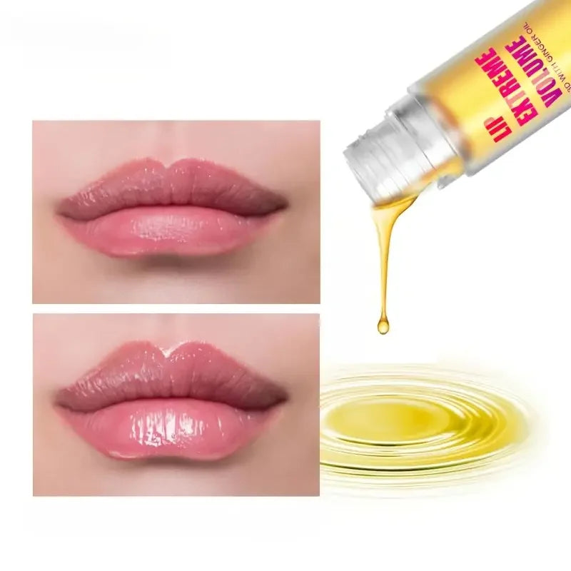 1/2Pcs Ginger And Mint Lip Plumper Oil Radiant,Plumping Lip Volumizing Serum