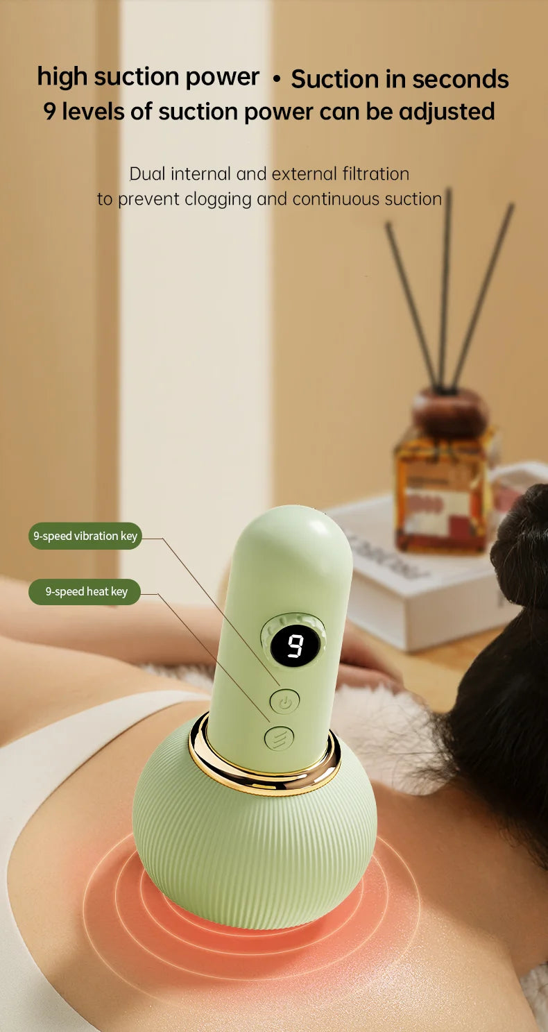 Electric Cupping Massager Vacuum Suction Anti Cellulite Beauty Health Scraping Infrared Heat Body Slimming Massage