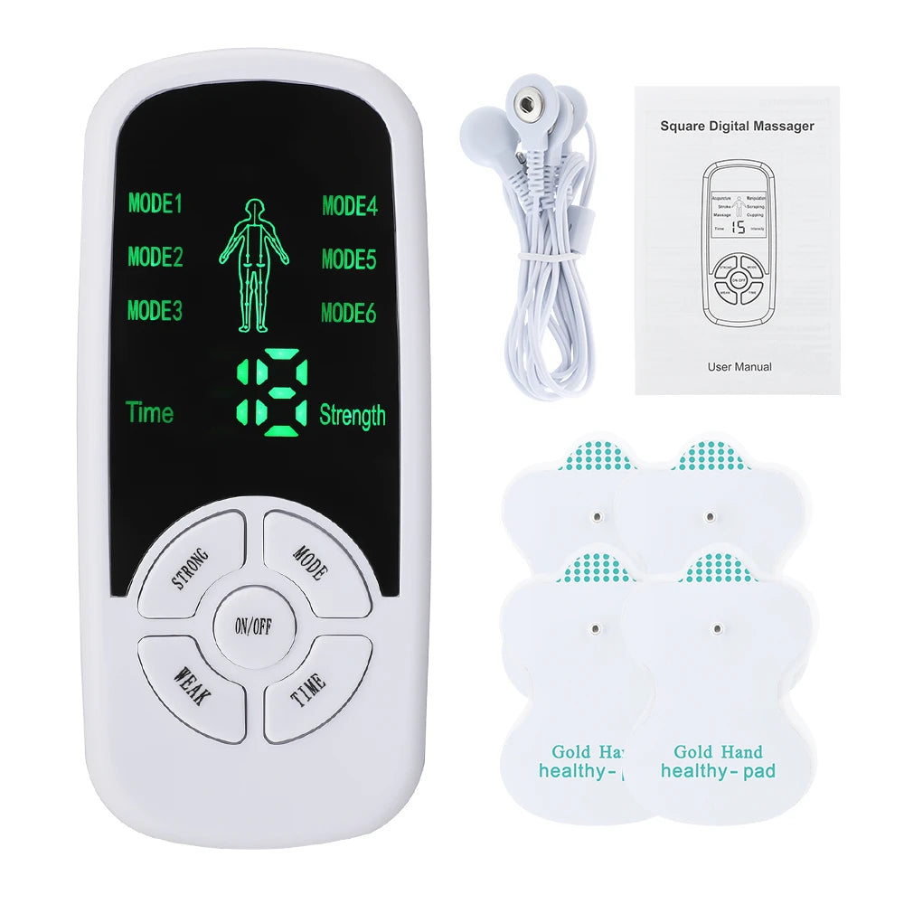 EMS Electric Muscle Therapy Stimulator 6 Modes Tens Unit Machine Meridian Physiotherapy Pulse Abdominal Prostate Body Massager