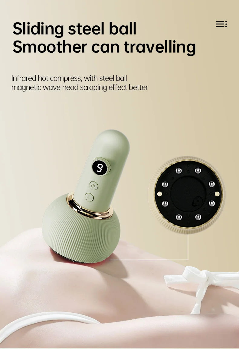 Electric Cupping Massager Vacuum Suction Anti Cellulite Beauty Health Scraping Infrared Heat Body Slimming Massage