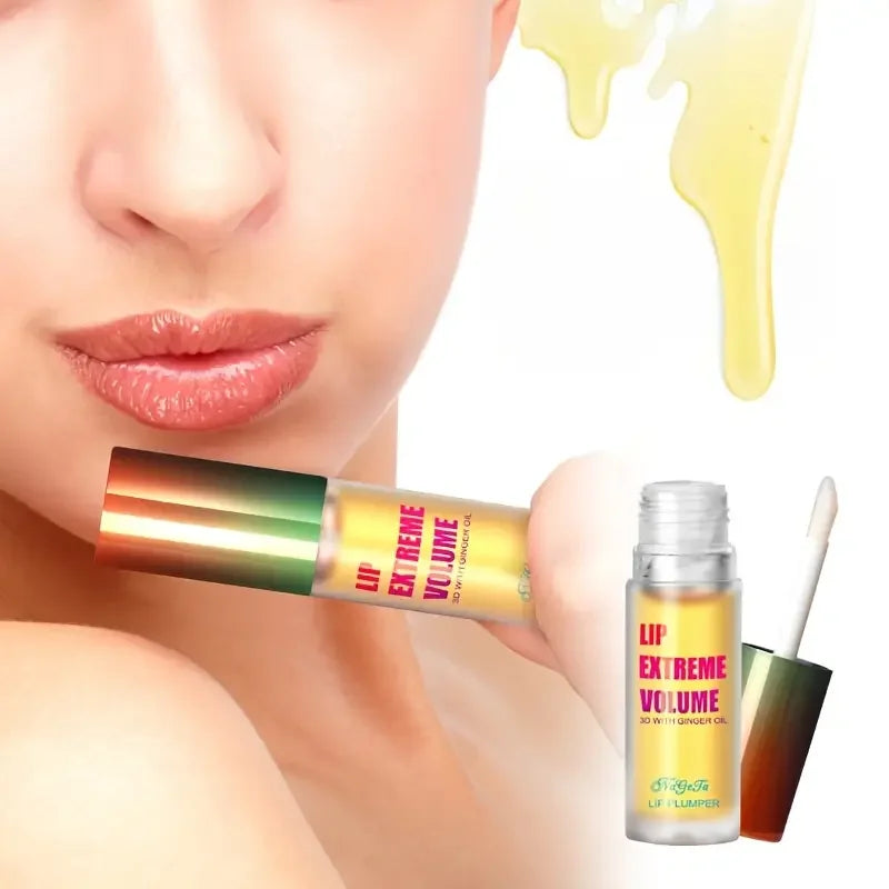 1/2Pcs Ginger And Mint Lip Plumper Oil Radiant,Plumping Lip Volumizing Serum