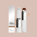 Color Changing Foundation Stick Waterproof Sweatproof Lightening Full Coverage Concealer 2 in 1 Stick Foundation Makeup Brushes