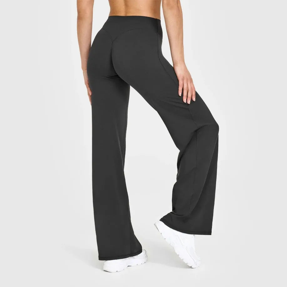 Straight Leg Pants Ultra Soft Butter Fabric Women Mid-Waist Yoga Pants Naked Feel Sports Leggings Pilates Running Sport Trousers
