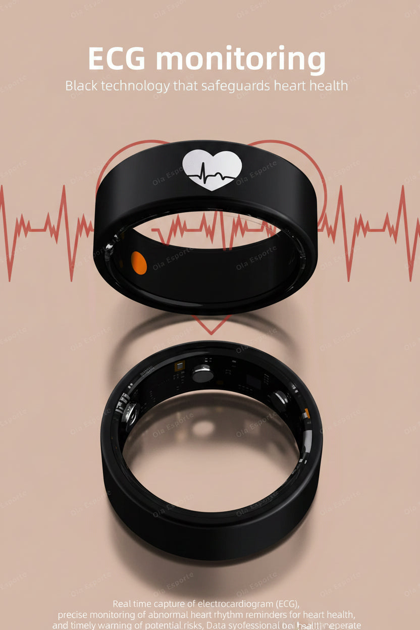 New R30 ECG Body Temperature Smart Health Ring Blood Pressure Sleep Monitoring Rings Waterproof Multiple Sport Modes Smart Ring